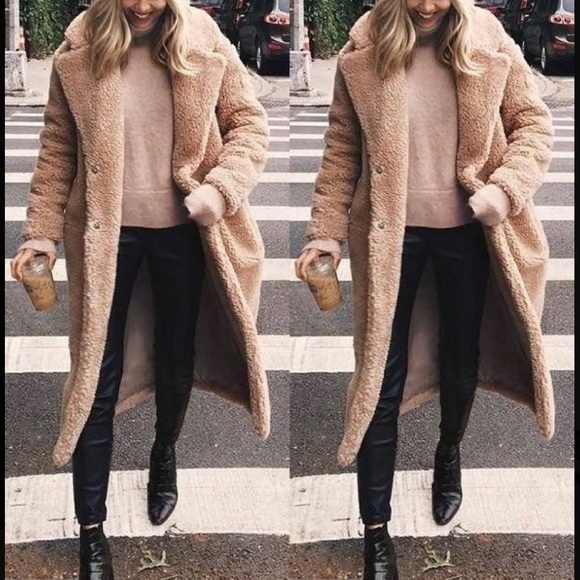 SOLD - Brand new long teddy coat - Picture 1 of 3